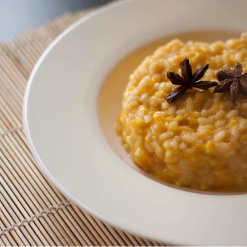 Foto Ricetta Risotto with pumpkin and bacon Foto Ricetta Risotto with pumpkin and bacon
