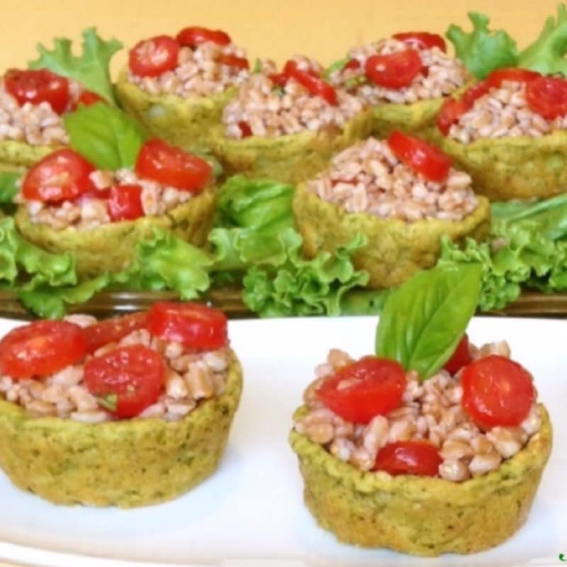 Foto Ricetta Cestini ripieni di farro e pomodorini Foto Ricetta Cestini ripieni di farro e pomodorini