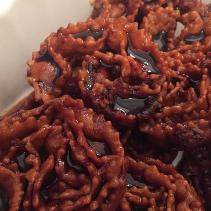 Foto Ricetta Cartellate to mulled wine and honey Foto Ricetta Cartellate to mulled wine and honey