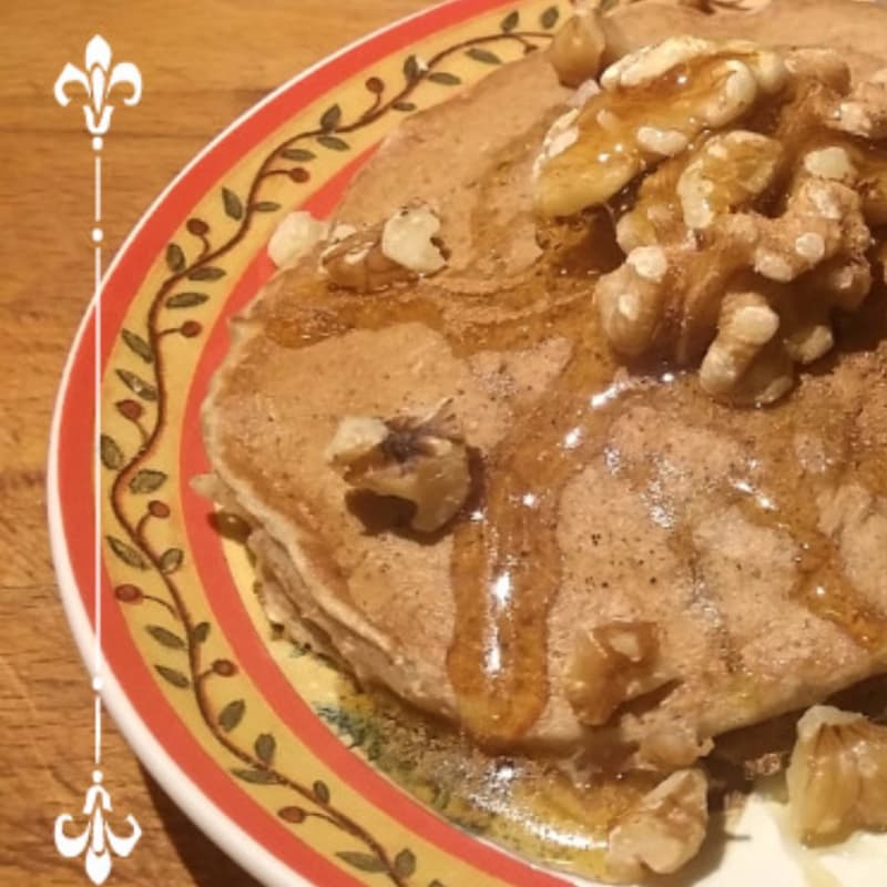 Foto Ricetta Pancakes with bananas and whole wheat flour Foto Ricetta Pancakes with bananas and whole wheat flour