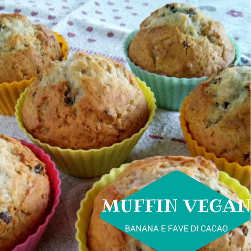 Foto Ricetta Vegan Muffin with banana in cocoa beans Foto Ricetta Vegan Muffin with banana in cocoa beans