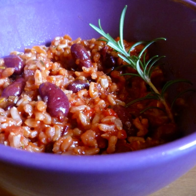 Foto Ricetta Risotto integral to Mexican beans Foto Ricetta Risotto integral to Mexican beans
