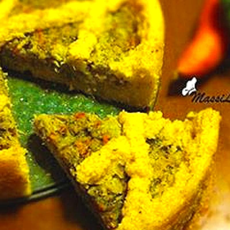 Foto Ricetta Crostata di polenta con broccoletti e carote Foto Ricetta Crostata di polenta con broccoletti e carote