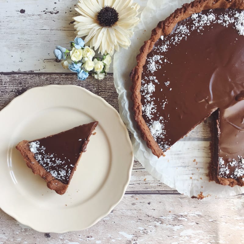 Foto Ricetta Vegan chocolate tart Foto Ricetta Vegan chocolate tart