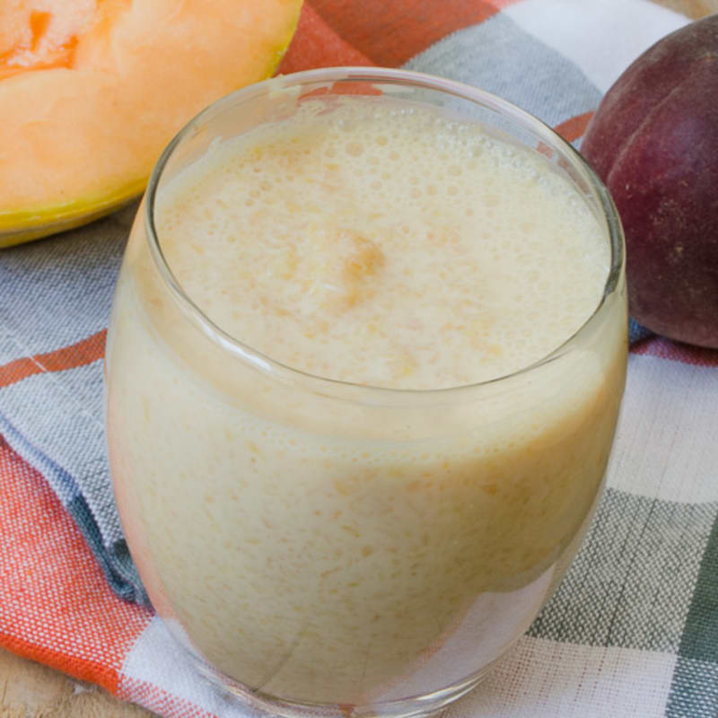 Foto Ricetta Frullato di melone e pesca allo zenzero Foto Ricetta Frullato di melone e pesca allo zenzero