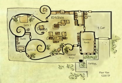 Earth Bag house plan