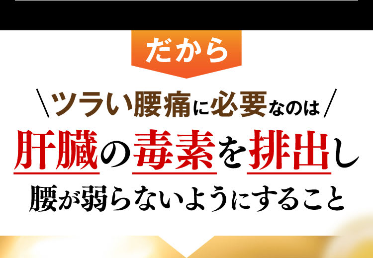 ツラい腰痛に必要なのは