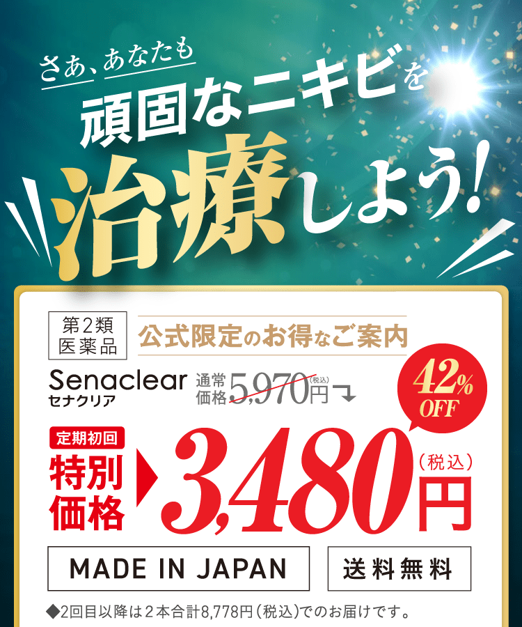 さあ、あなたも頑固なニキビを治療しよう！
