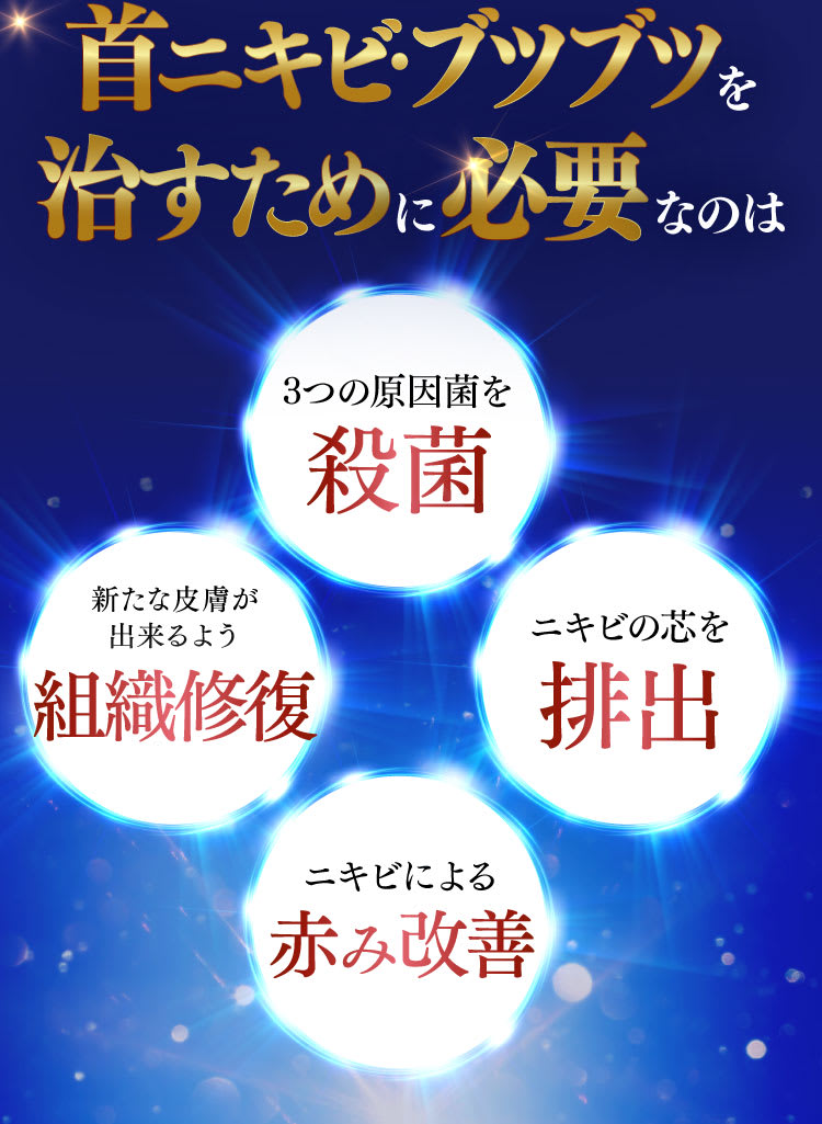 首ニキビ・ブツブツを治すために必要なのは