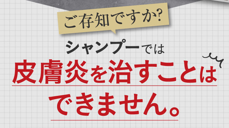 シャンプーでは皮膚炎を治すことはできません｜ポテンツァ錠0