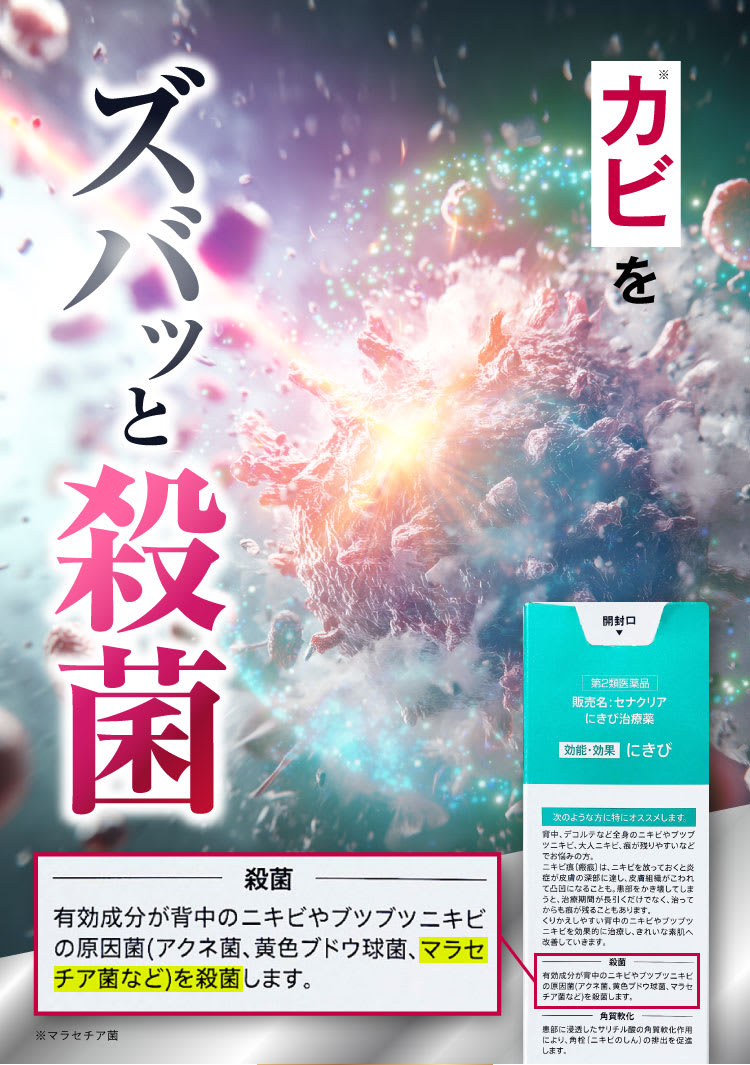 カビをズバッと殺菌