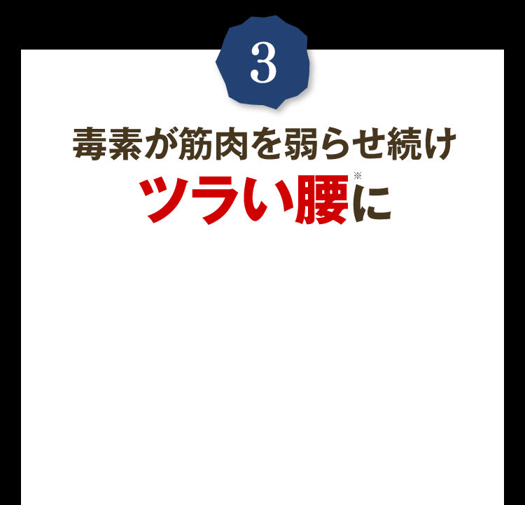 毒素が筋肉を弱らせ続け