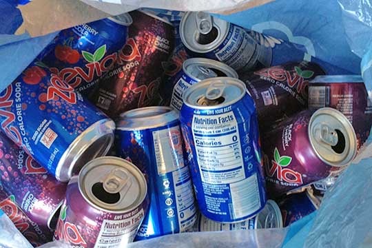 Bag of aluminum cans