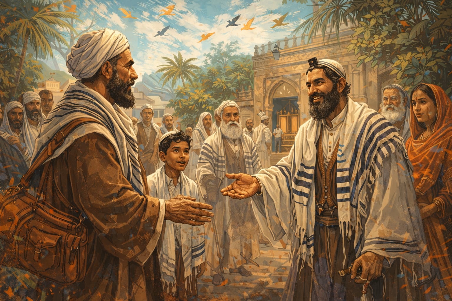 מהודו לאלג'יריה, בני ישראל ומשפחת אבו