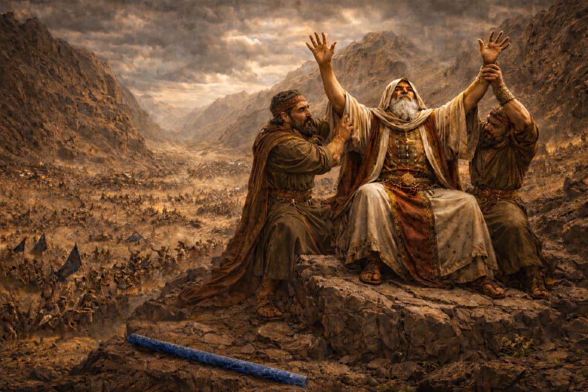 משה בידיים מורמות