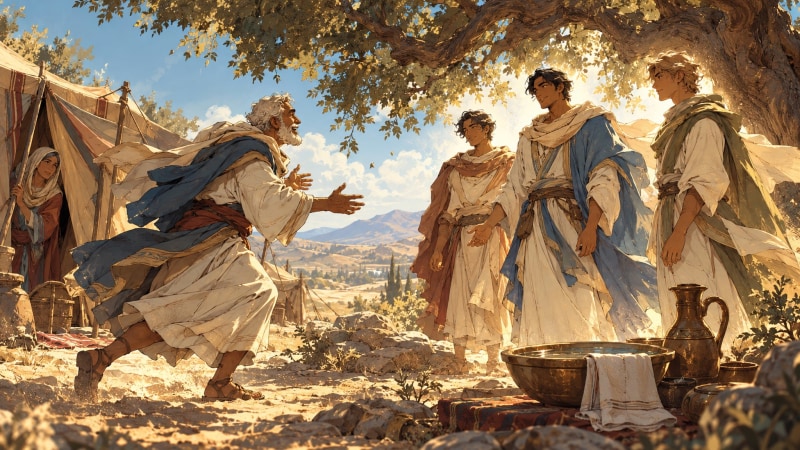 אברהם מקבל את שלושת האורחים