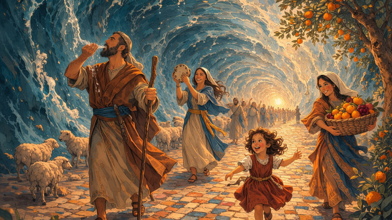 בתוך הים: עצי פרי, מים מתוקים ורצפת פסיפס
