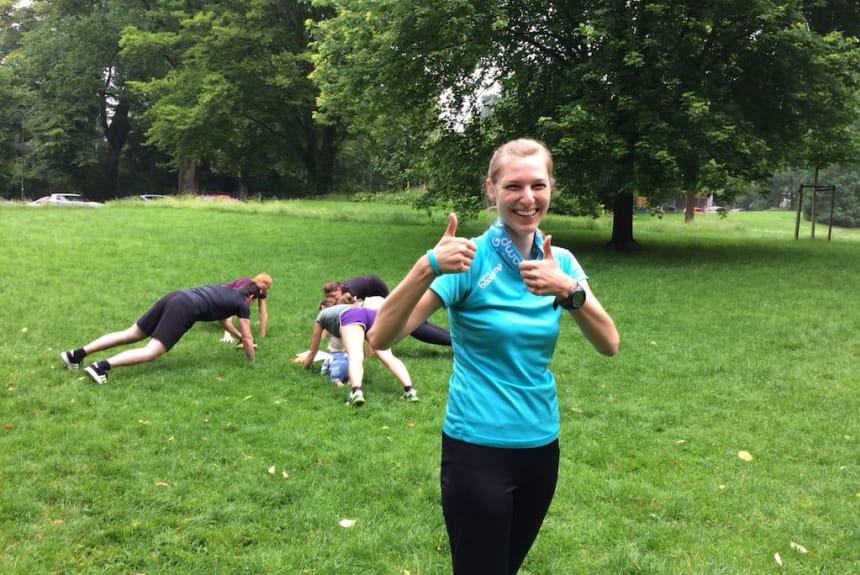 Anke Rennhack beim Bootcamp Training Anke Rennhack beim Bootcamp Training