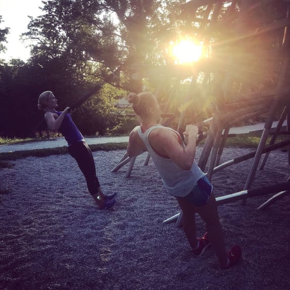 fitnessstudio bootcamp outdoor rosenheim Franziska beim Personal Training
