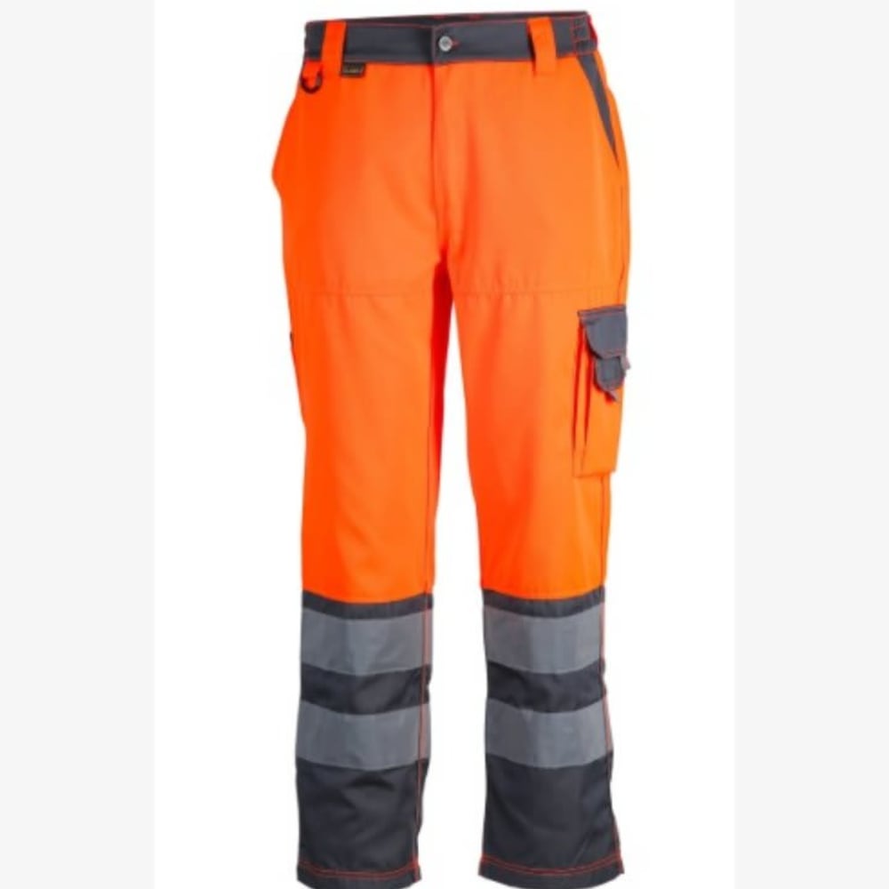 PANTALON ALTA VISIBILIDAD BI-COLOR NARANJO AZUL HOMBRE T WORLD