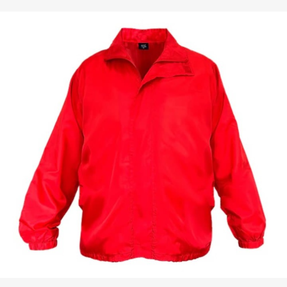 CHAQUETA CORTAVIENTOS ROJA PARA GUARDIA DE SEGURIDAD