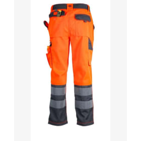 PANTALON ALTA VISIBILIDAD BI-COLOR NARANJO AZUL HOMBRE T WORLD
