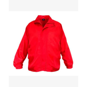 CHAQUETA CORTAVIENTOS ROJA PARA GUARDIA DE SEGURIDAD