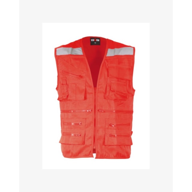 CHALECO GEOLOGO GUARDIA DOBLE KUMEN ROJO