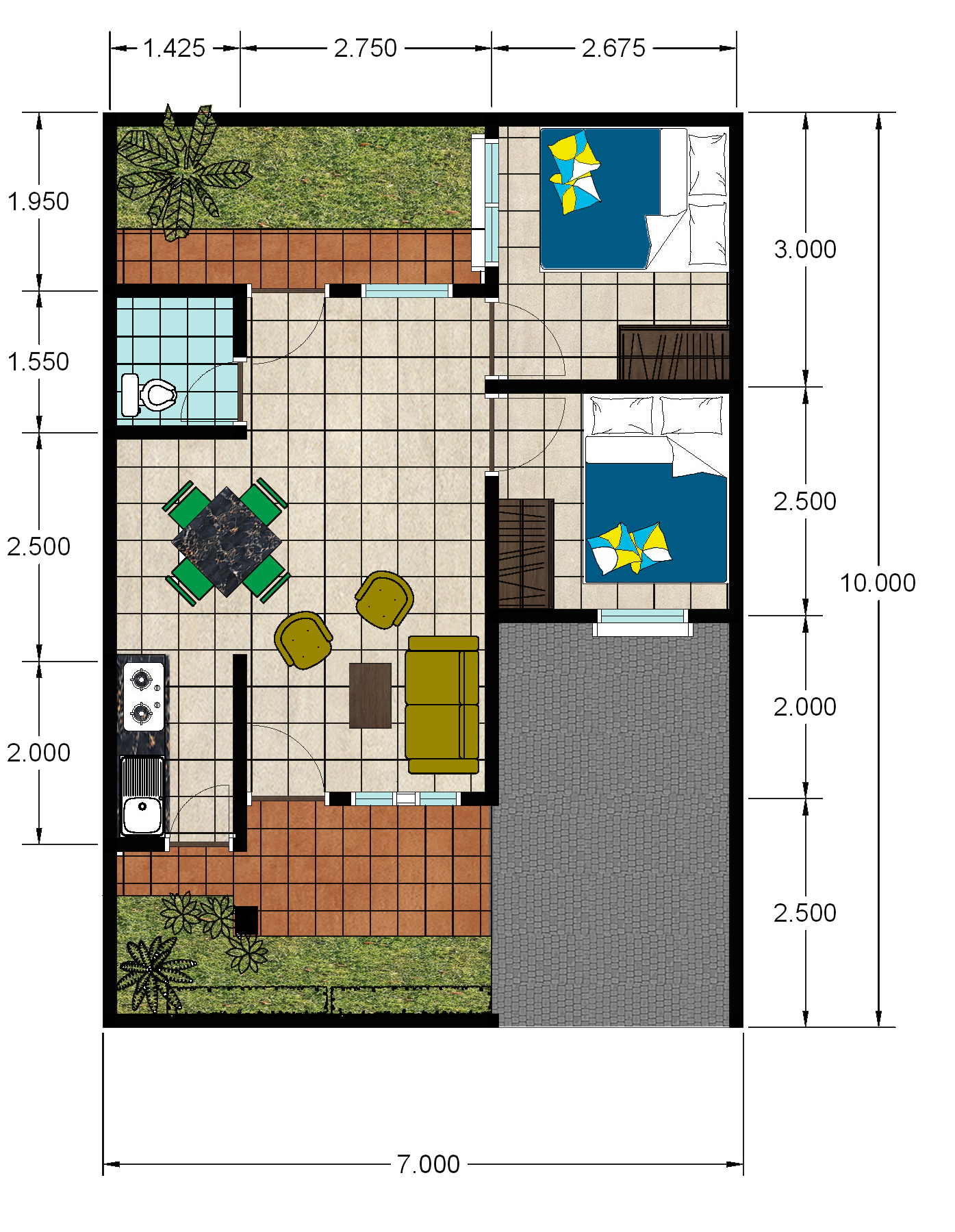 Tipe Rumah Tin 42 70 Sawangan River Valley Perumahan Premium Syariah