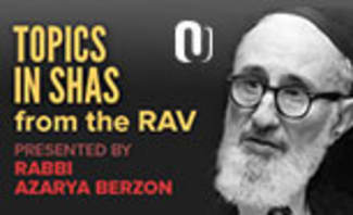 Topics In Shas From The Rav