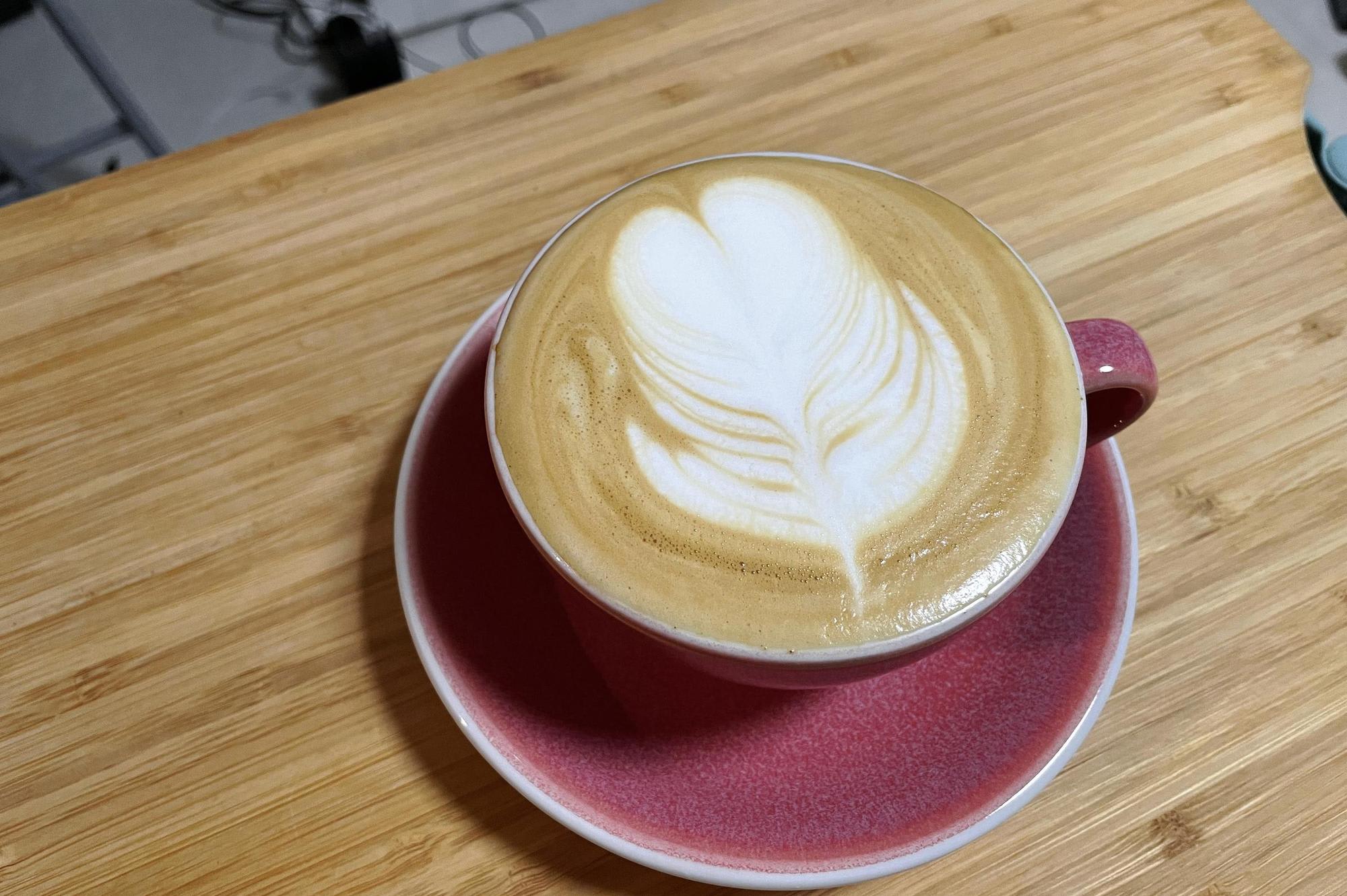 A rosetta made with reduced-fat milk