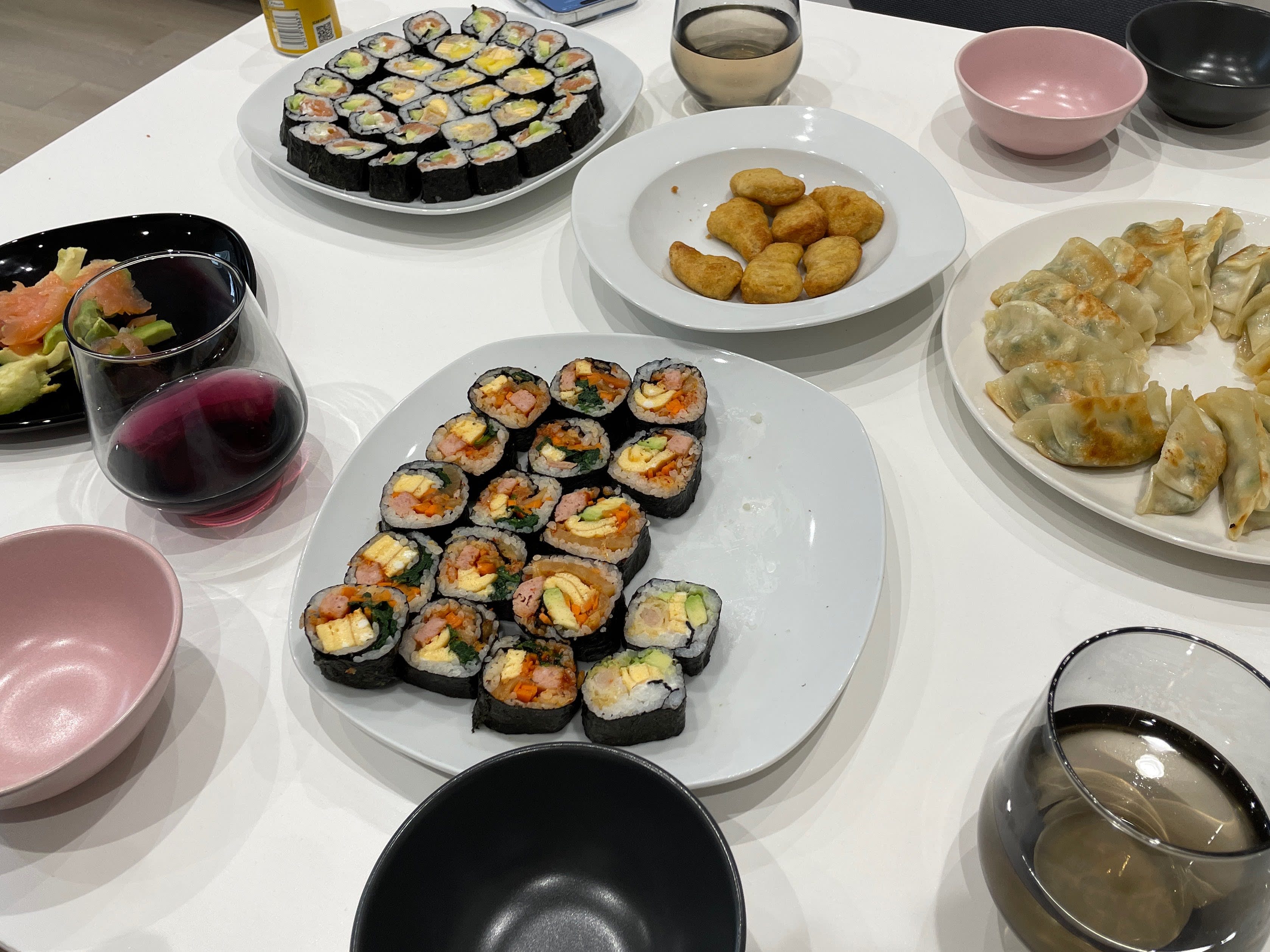 Welcome dinner treated by my firends