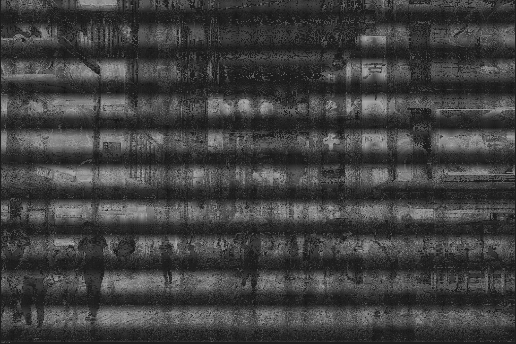 ASCII Art of Osaka night