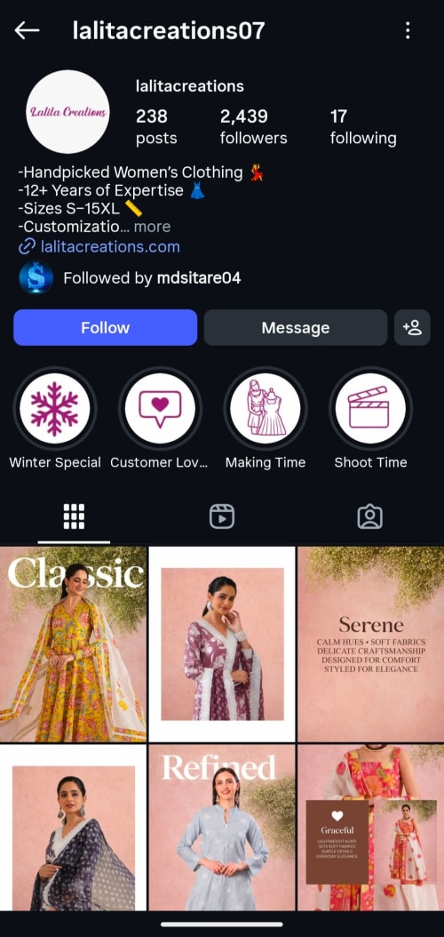 Lalita Creations on Instagram