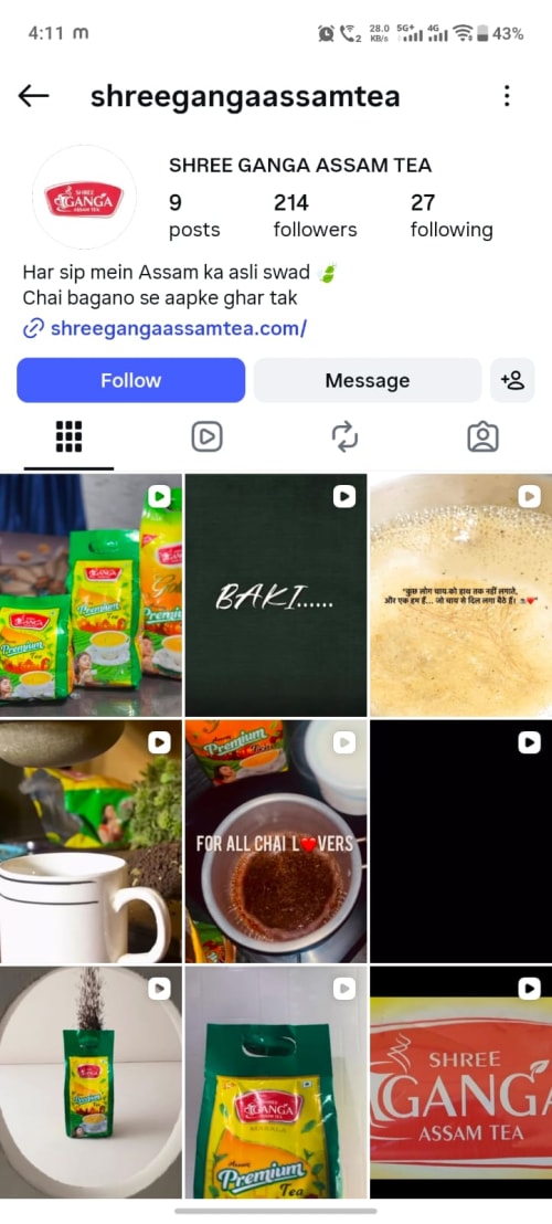 Shree Ganga Assam Tea on Instagram