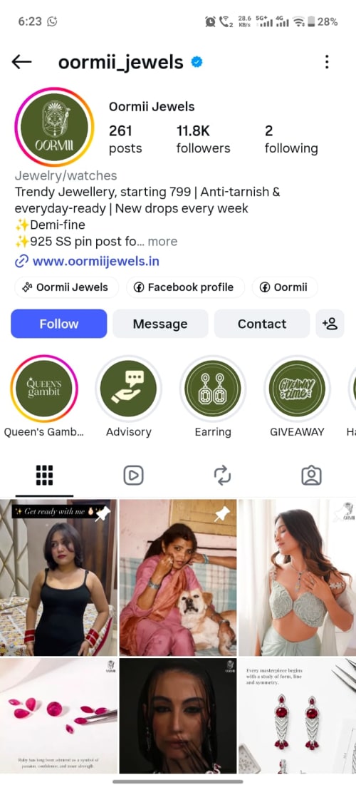 Oormii Jewels on Instagram