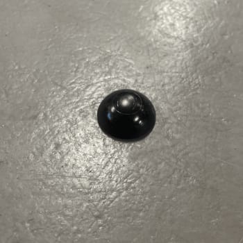 Dørstopper for vegg, svart, selvklebende, Ø=31mm