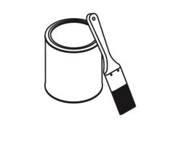 Glava,  Sort reparasjons-/kantmaling, 1L boks á 1 liter