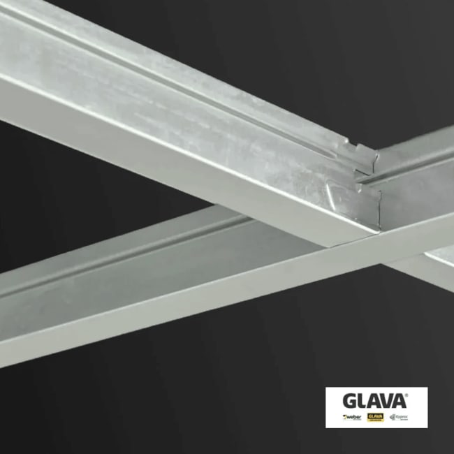 Bæreprofil, T24, Glava Connect, sort, L=3700mm pk á 12 stk