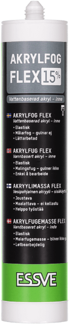 Akryl flex 15, HVIT fl 300ml