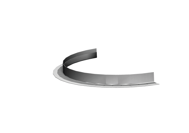 Vegglist bøybar,24/24, Rockfon, SORT pk á 10 stk