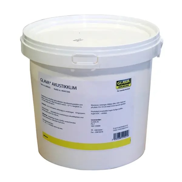 Glava, Akustikklim 10l spann á 10 ltr