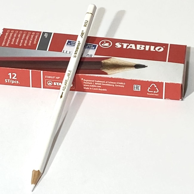 Merkepenn hvit for glass