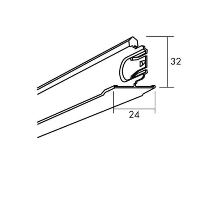 Tverrprofil 600, Connect, sort pk á 36 stk