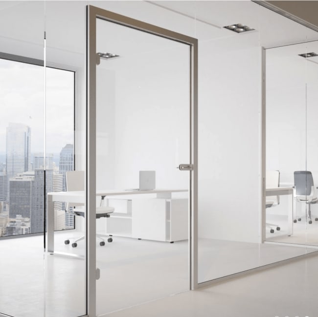 Glassplatedør 10mm herdet, 33 dB SPESIALMÅL Oppgi mål