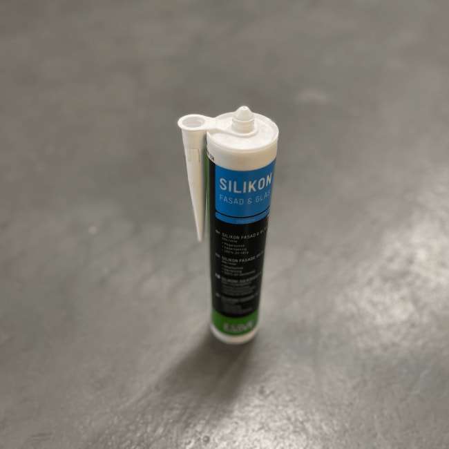 Silikon, fasade og glass, HVIT, patron, 300ml