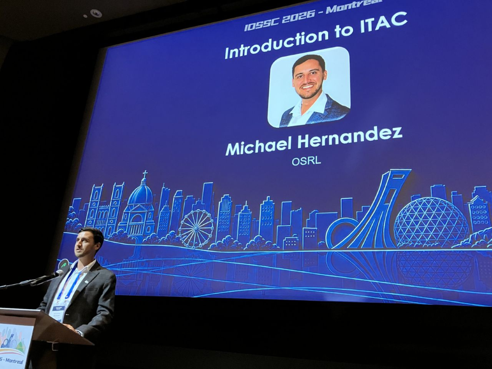 OSRL STSE Officer Michael Hernandez presents findings from the TROPICS 40 assessment during the ITAC programme held alongside IOSSC 2026 in Montreal, Canada. The presentation explored long-term environmental recovery and response effectiveness based on lessons from the TROPICS study.