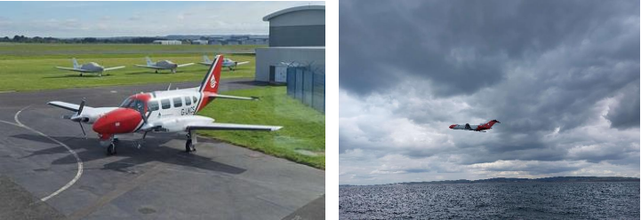 OSRL UKCS Spotter and Aerial Surveillance Aircraft (Left) & OSRL 727 Spray Aircraft (Right)