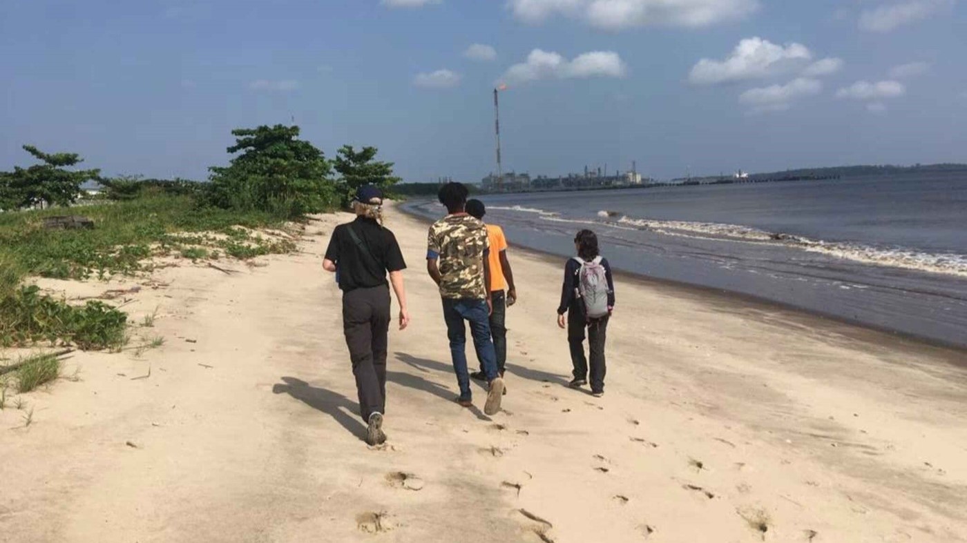 Wildlife response team on beach during Exercise Giant Black Sable in Angola