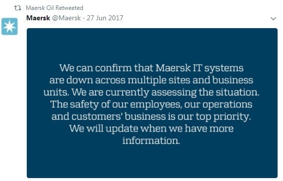 Maersk-tweet